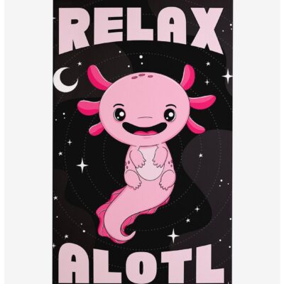 Relax-Alotl Axolotl Stars Canvas Print