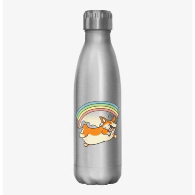 Hot Topic Corgi Rainbow Jump Water Bottle