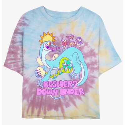 Disney The Rescuers Down Under Joanna The Goanna Tie-Dye Girls Crop T-Shirt