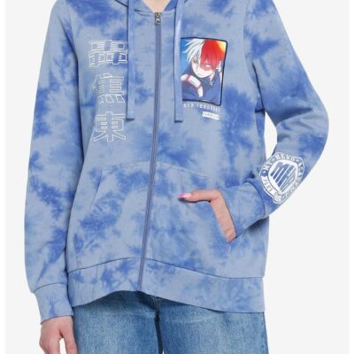 My Hero Academia Todoroki Blue Wash Girls Hoodie