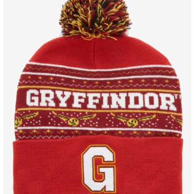 Harry Potter Gryffindor Golden Snitch Pom Beanie