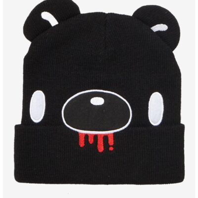 Gloomy Bear Black 3D Ears Beanie