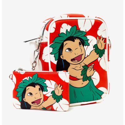 Disney Lilo & Stitch Lilo Hula Pose and Dress Print Crossbody Bag and Wallet