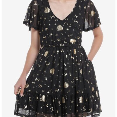 Star Wars Metallic Foil Flutter Dress