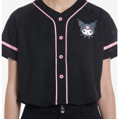 Kuromi Girls Crop Baseball Jersey