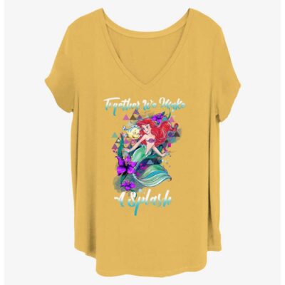 Disney The Little Mermaid Make A Splash Girls T-Shirt Plus Size