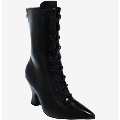 Strange Cvlt Black Victoria Heel Boots