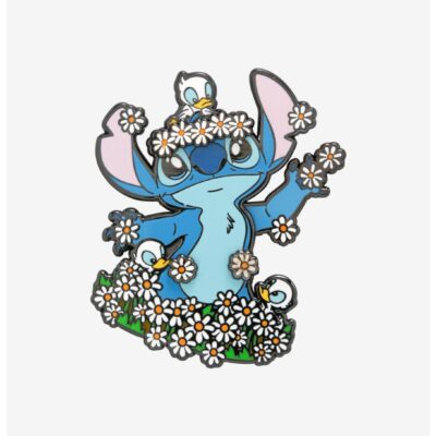 Loungefly Disney Lilo & Stitch Daisies Sliding Enamel Pin