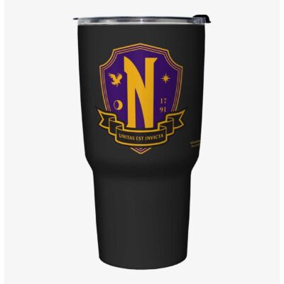 Wednesday Nevermore Academy Crest Travel Mug