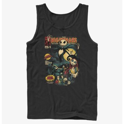 Disney The Nightmare Before Christmas Jack Skellington King of Halloween Comic Cover Tank