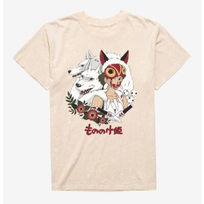 Studio Ghibli Princess Mononoke Wolf Princess Mineral Wash T-Shirt