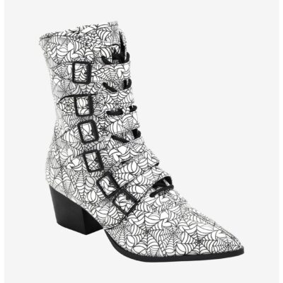 Strange Cvlt Spider Webs Coven Boots