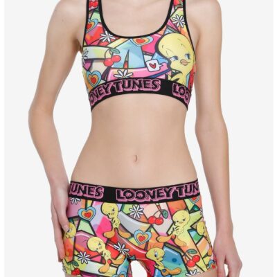 Looney Tunes Tweety Bird Bra & Boyshort Panty Set