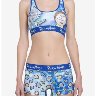 Rick And Morty Portals Bra & Boyshort Panty Set