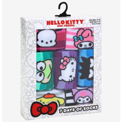 Hello Kitty And Friends Crew Sock Gift Set 7 Pair