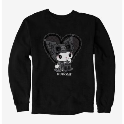 Kuromi Lacey Black Heart Sweatshirt