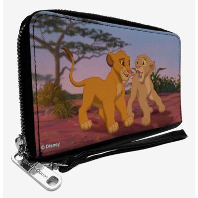 Disney The Lion King Young Simba Nala Zip Around Wallet