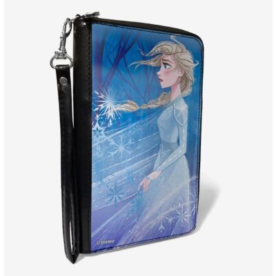 Disney Frozen Elsa Swirling Snowflakes Zip Around Wallet