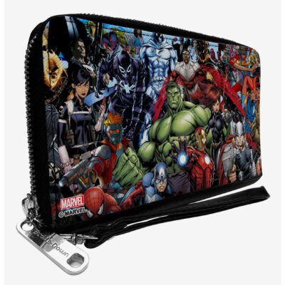 Marvel Universe Heroes and Villains Portrait Zip Around Wallet