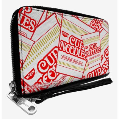 Nissin Cup Noodles Cups Stacked Zip Around Wallet