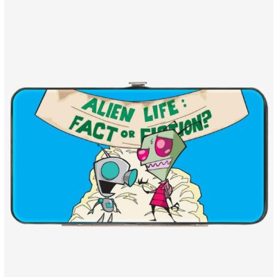 Invader Zim and GIR Alien Life Pose With Aliens Hinged Wallet