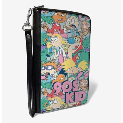 Nickelodeon Rewind 90s Kid Character Mash Up Zip Around Wallet