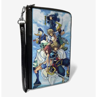 Disney Kingdom Hearts 6-Character Group Pose Zip Around Wallet