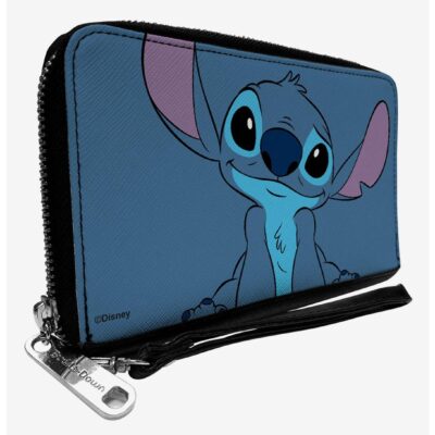 Disney Lilo & Stitch Smiling Close Up Zip Around Wallet