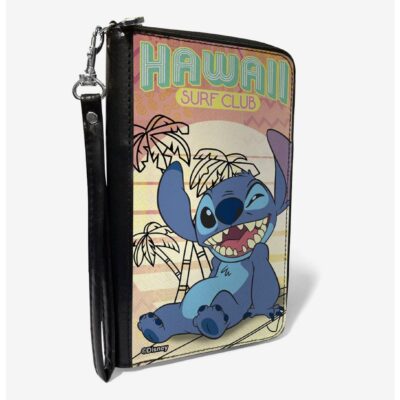 Disney Lilo & Stitch Hawaii Surf Club Stitch Winking Zip Around Wallet