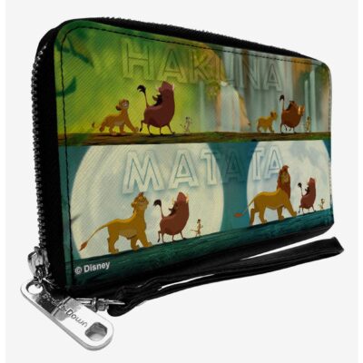 Disney The Lion King Simba Pumbaa Timon Grow Up Zip Around Wallet