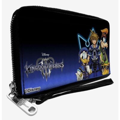 Disney Kingdom Hearts Donald Sora and Goofy Group Zip Around Wallet