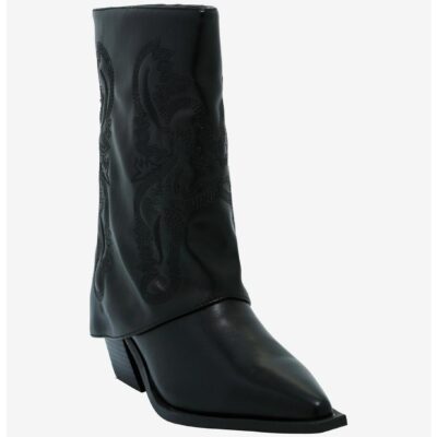 Azalea Wang Black Foldover Western Boots