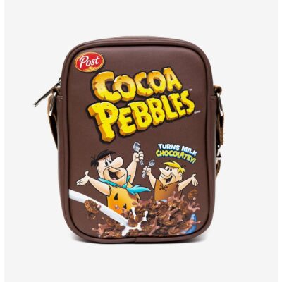 The Flintstones Cocoa Pebbles Fred Barney Cereal Box Replica Crossbody Bag