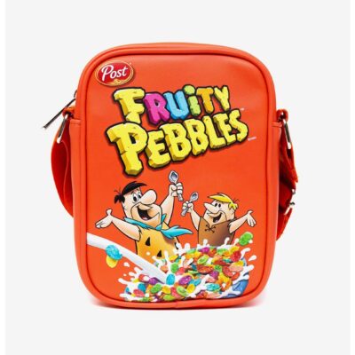 The Flintstones Fruity Pebbles Fred Barney Cereal Box Replica Crossbody Bag