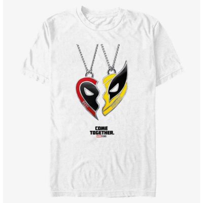 Marvel Deadpool & Wolverine Heart Friendship Necklace T-Shirt