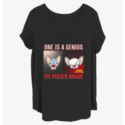 Pinky and the Brain Genius And Insane Girls T-Shirt Plus Size