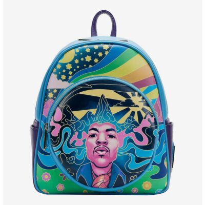 Loungefly Jimi Hendrix Psychedelic Landscape Zip Mini Backpack