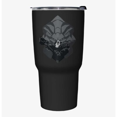 Overwatch Reinhardt Hammer Badge Travel Mug