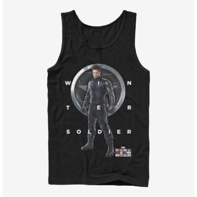 Marvel The Falcon And The Winter Soldier Bucky Grid Text Tank