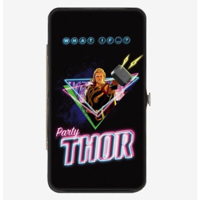 Marvel What If…? Party Thor 80S Neon Hammer Icon Hinge Wallet