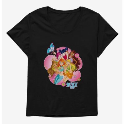 Winx Club Join The Club Flowers Girls T-Shirt Plus Size