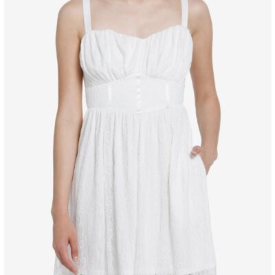 White Angel Wings Lace Cami Dress