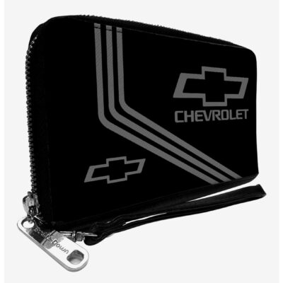 Chevrolet Bowtie Logo and Stripes GM General Motors Zip Around Wallet