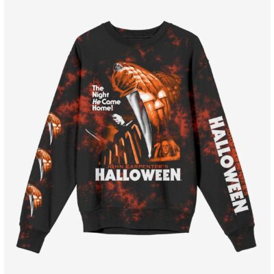 Halloween Tie-Dye Girls Oversized Sweatshirt