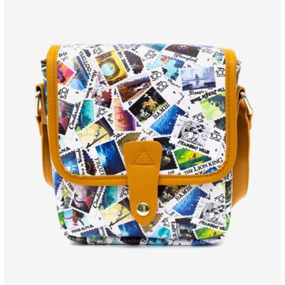 Disney100 Anniversary World Stamp All Over Print Crossbody Bag